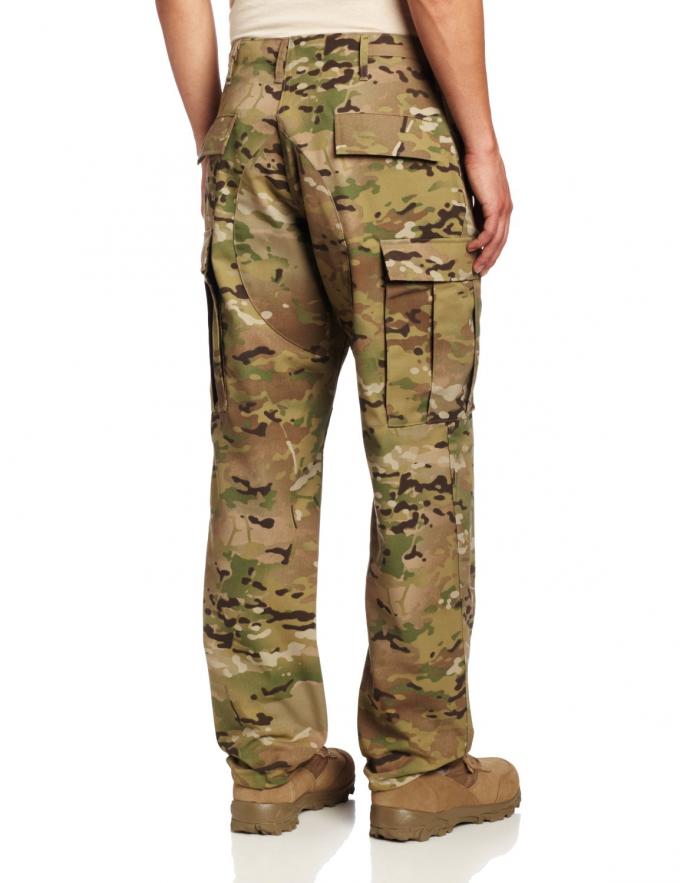 Comfortable Military Cargo Pants Polyester Cotton Wrinkle Resistant