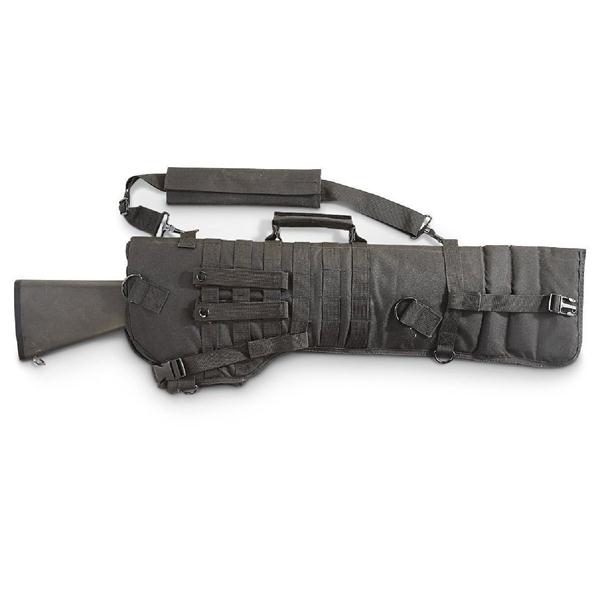 24 Inch Tactical Double Rifle Case , Camo Molle Gun Case Scabbard