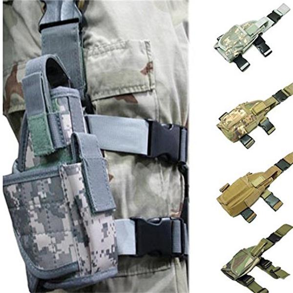 Puttee Thigh Concealed Carry Holsters For Women , Army Gun Holster