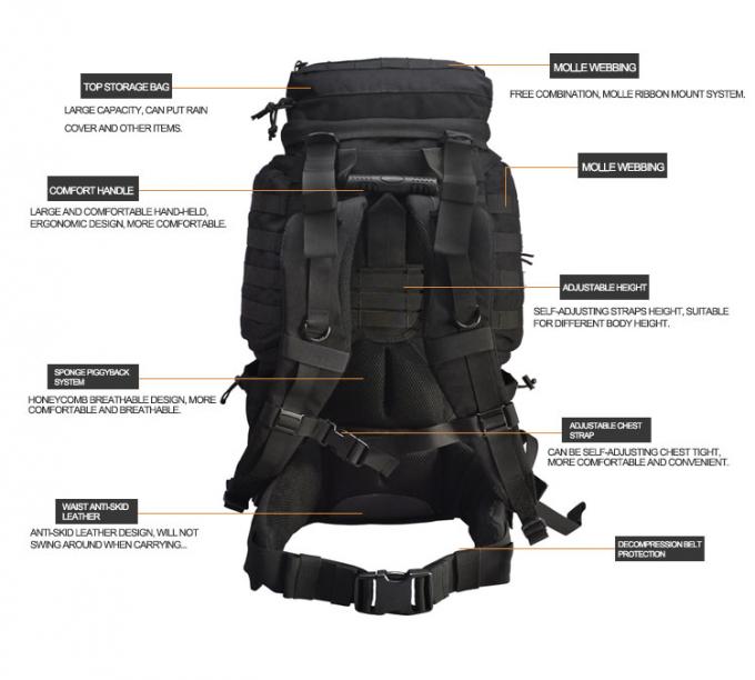Outdoor Travel Mountaineering Bag / Military Tactical Backpack