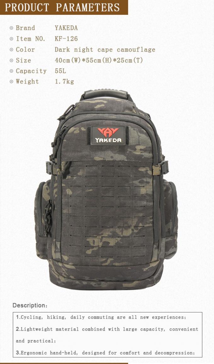 Lightweight Tactical Gear Backpack With Customized Logo / Tactical Day Pack