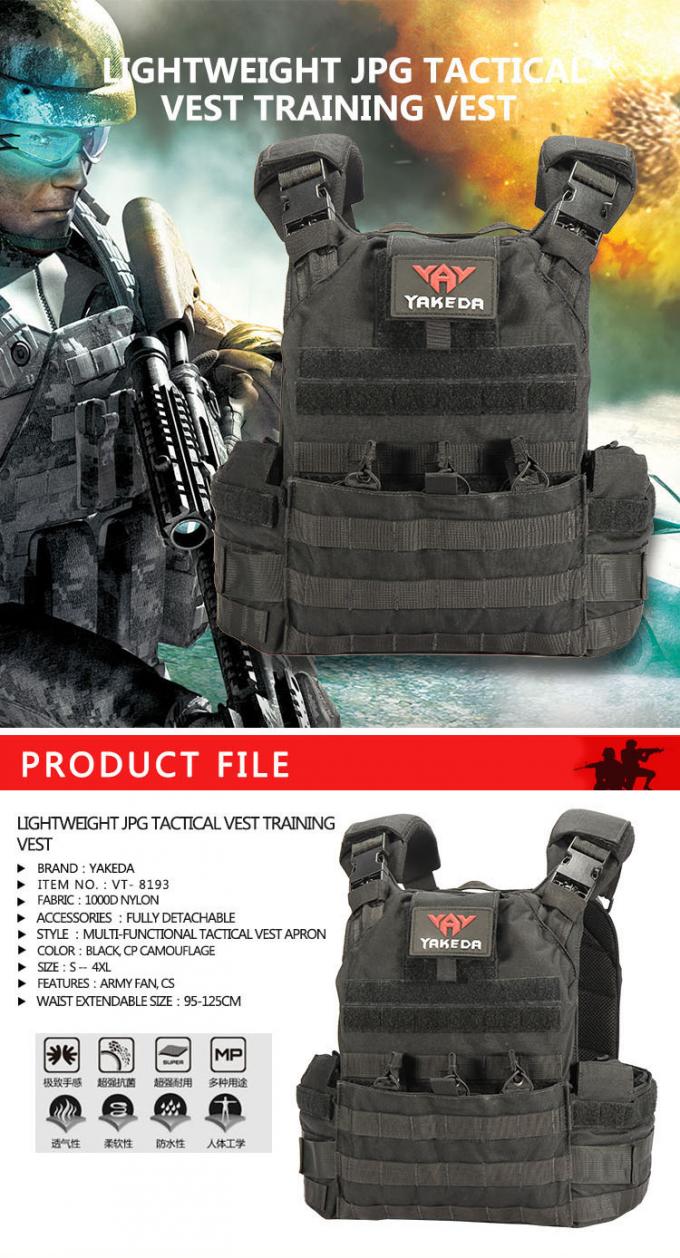 Lightweight Assault Tactical Ballistic Vest Police Swat S - 4XL Size CE ROHS FCC