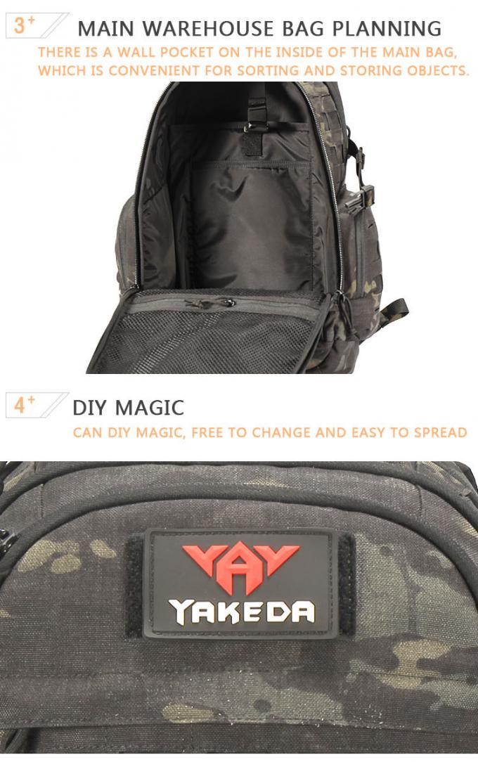 55L 1000D Nylon Mountain Climbing Rucksack With Molle Laser Cutting Suspension System