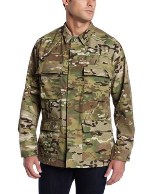 Men Army Camouflage Uniform , Cotton Ripstop Battle Dress Uniform supplier