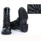 Flat Low Heel Military Jungle Boots , Round Toe Leather Motorcycle Boots supplier