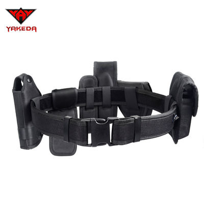 Tactical  Military Combat Belt , 1000D Oxford Black Military Belt With Small Pouches supplier