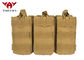 Military Molle Gear Accessories Compatible Open Top Triple Mag Pouch For M4 M17 AK47 Magazine supplier